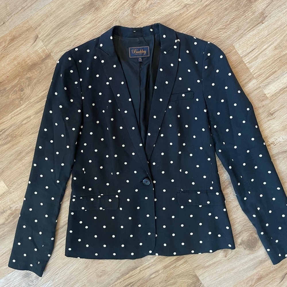 Madewell Navy Polka Dot Blazer by Buckley Tailors’ Artdot Size 0 academia